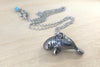 Manatee Necklace | Sea Cow Animal Necklace | Pewter Manatee Charm Necklace - Enchanted Leaves - Nature Jewelry - Unique Handmade Gifts