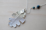 Medium Silver Oak Leaf Necklace | Electroformed Leaf Pendant | Real Oak Leaf Nature Jewelry - Enchanted Leaves - Nature Jewelry - Unique Handmade Gifts