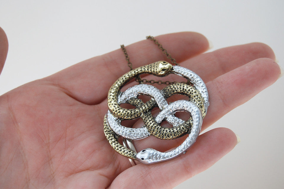 Auryn Necklace | Neverending Story Necklace | 80's Fantasy Pendant - Enchanted Leaves - Nature Jewelry - Unique Handmade Gifts