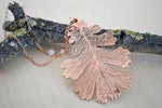 Rose Gold & Copper Large Oak Leaf Necklace | Copper Electroformed Nature - Enchanted Leaves - Nature Jewelry - Unique Handmade Gifts