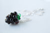Ripe Blackberry Necklace | Berry Charm Necklace | Glass Berry Pendant - Enchanted Leaves - Nature Jewelry - Unique Handmade Gifts