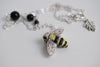 Large Bumble Bee Necklace | Handmade Ceramic Bee Pendant | Cute Bee Necklace - Enchanted Leaves - Nature Jewelry - Unique Handmade Gifts