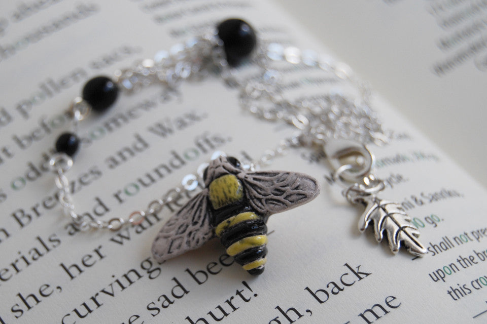 Buy Bee Necklace, Baby Bumblebee Necklace, Sterling Silver, Small Silver  Bee Necklace Online in India - Etsy