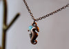 Copper Seahorse Necklace | Cute Sea Horse Charm Jewelry | Ocean Jewelry - Enchanted Leaves - Nature Jewelry - Unique Handmade Gifts
