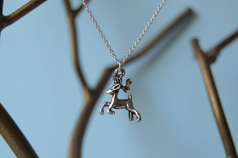 Expecto Patronum! | Harry Potter Necklace | Stag Patronus Charm Necklace - Enchanted Leaves - Nature Jewelry - Unique Handmade Gifts