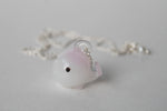 Polly the Plump Pink Whale | Glass Whale Charm Necklace - Enchanted Leaves - Nature Jewelry - Unique Handmade Gifts