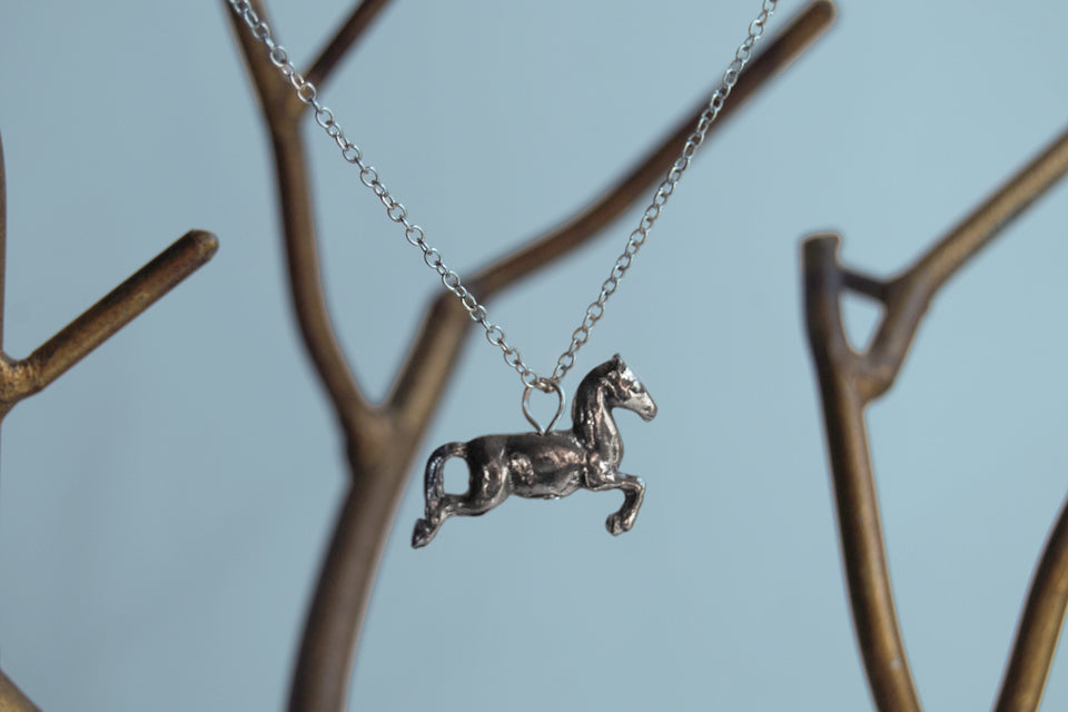 Genuine Sterling Silver Horse Necklace, Pendant and Chain Set, 925 Ste –  Timberline Traders