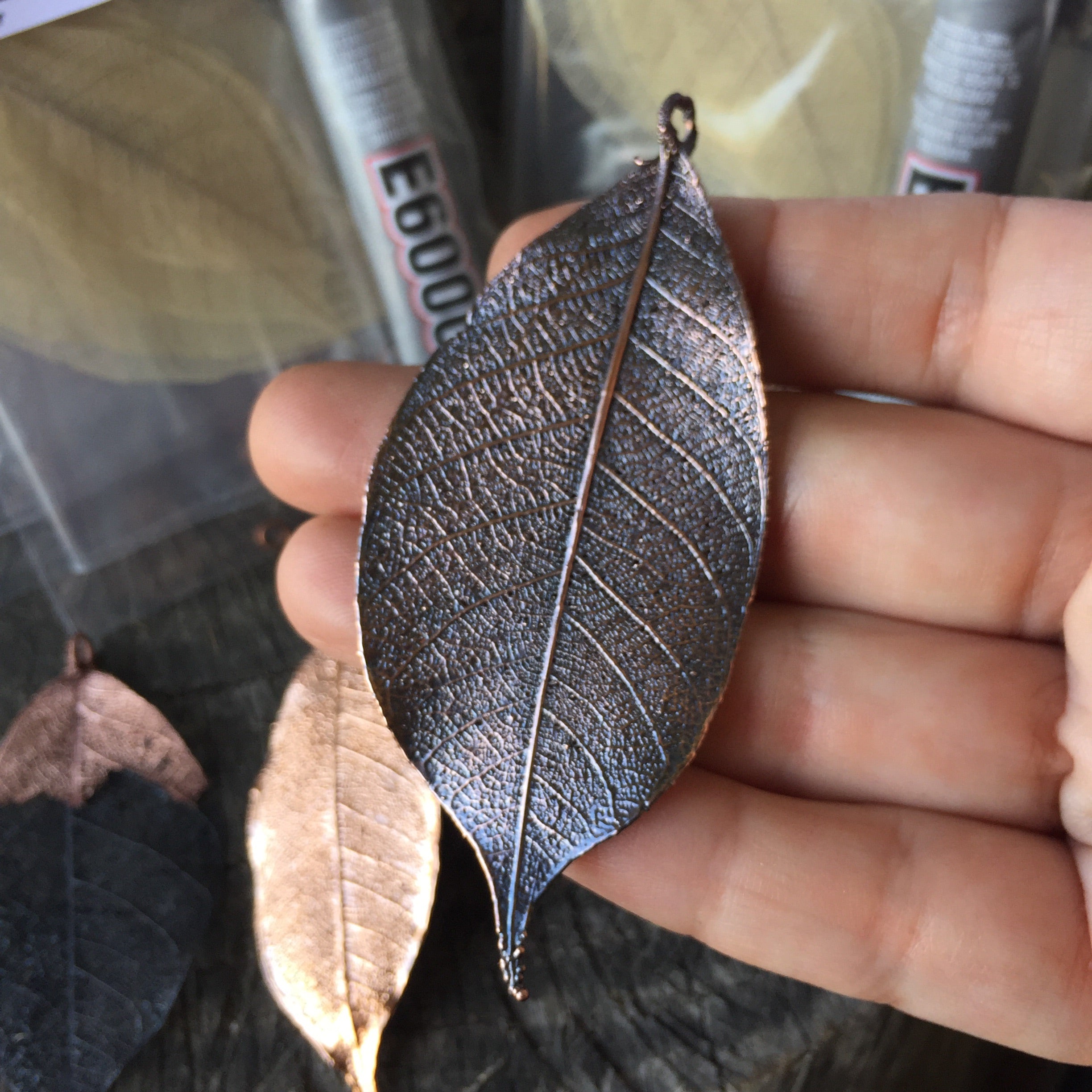 Electroforming Project Kit Add-On | DIY Skeleton Leaf Pendant | Copper Electroforming - Enchanted Leaves - Nature Jewelry - Unique Handmade Gifts