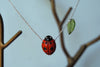 Ladybug Necklace | Handmade Ladybug Charm Necklace | Cute Ladybird Pendant - Enchanted Leaves - Nature Jewelry - Unique Handmade Gifts