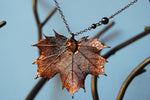 Custom Large Copper Maple Leaf Necklace | REAL Maple Leaf Pendant | Electroformed Nature Jewelry - Enchanted Leaves - Nature Jewelry - Unique Handmade Gifts