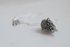Large Silver Hedgehog Necklace | Cute Hedgehog Charm Necklace | Hedgie Pendant - Enchanted Leaves - Nature Jewelry - Unique Handmade Gifts