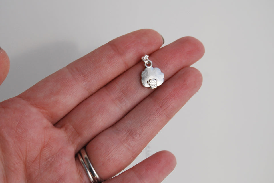 Itty Bitty Tree Necklace | Silver Tree Charm Necklace | Nature Pendant - Enchanted Leaves - Nature Jewelry - Unique Handmade Gifts