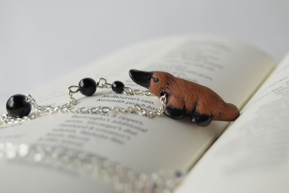 Darling Platypus Necklace | Handmade Platypus Pendant | Cute Platypus Necklace - Enchanted Leaves - Nature Jewelry - Unique Handmade Gifts