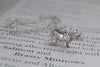 Rhino Necklace | Cute Silver Rhinoceros Charm Necklace | Wildlife Jewelry - Enchanted Leaves - Nature Jewelry - Unique Handmade Gifts