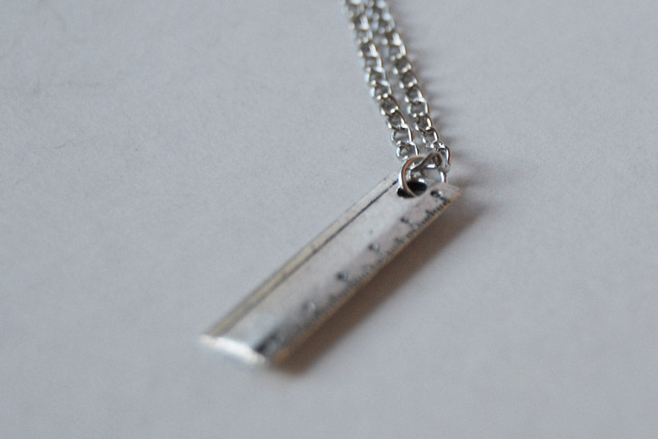Tiny Ruler Necklace - Enchanted Leaves - Nature Jewelry - Unique Handmade Gifts