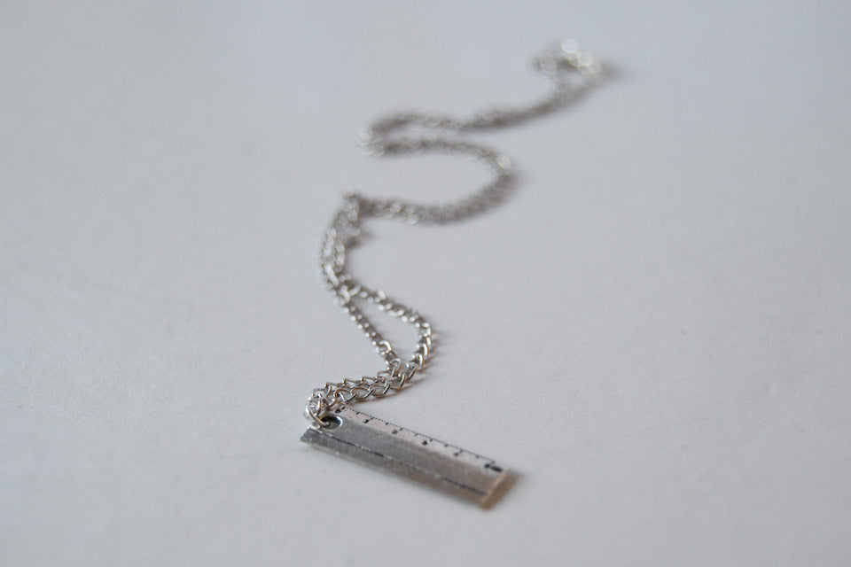 Tiny Ruler Necklace - Enchanted Leaves - Nature Jewelry - Unique Handmade Gifts