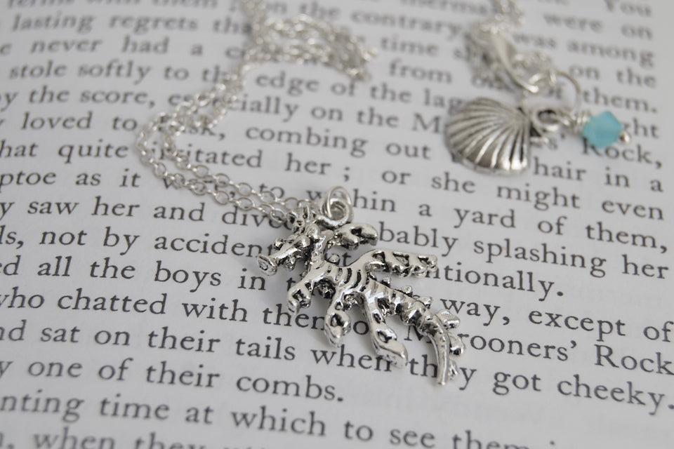 Sea Dragon Necklace | Silver Sea Dragon Charm Necklace | Nautical Sea Creature Jewelry - Enchanted Leaves - Nature Jewelry - Unique Handmade Gifts
