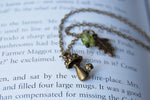 Shortcut to Mushrooms | Brass Mushroom Charm Necklace | Cute Forest Mushroom Jewelry - Enchanted Leaves - Nature Jewelry - Unique Handmade Gifts