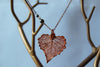 Custom Small Copper Cottonwood Leaf Necklace | REAL Cottonwood Leaf Electroformed Pendant | Nature Jewelry - Enchanted Leaves - Nature Jewelry - Unique Handmade Gifts
