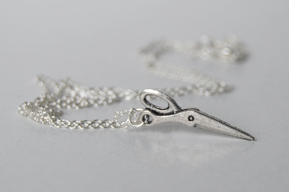 Silver Scissors Necklace, Sterling Silver Scissors Necklace, Scissor Necklace, Cosmetologist Gift , Sewing Gift, Gift for Hair Stylist