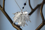 Custom Medium Silver Maple Leaf Necklace | Electroformed Jewelry | Real Maple Leaf Nature Jewelry - Enchanted Leaves - Nature Jewelry - Unique Handmade Gifts