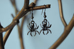 Spooky Spider Earrings | Cute Halloween Spider Charm Earrings - Enchanted Leaves - Nature Jewelry - Unique Handmade Gifts
