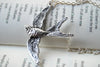 Swooping Swallow Necklace - Enchanted Leaves - Nature Jewelry - Unique Handmade Gifts