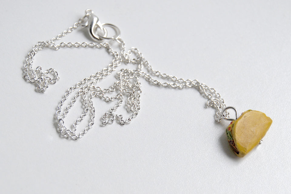 Tiny Crunchy Taco - Enchanted Leaves - Nature Jewelry - Unique Handmade Gifts