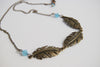 Triple Brass Feather Necklace - Enchanted Leaves - Nature Jewelry - Unique Handmade Gifts