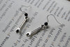 Tiny Silver Wrench Earrings - Enchanted Leaves - Nature Jewelry - Unique Handmade Gifts